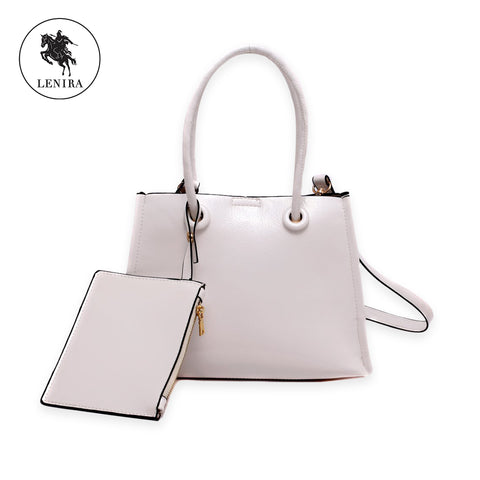 Lenira (L016) กระเป๋าสะพายข้างหนังนิ่ม มีกระป๋าใบเล็กแถม