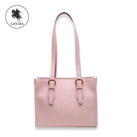 Lenira (L050) กระเป๋าสะพายไหล่ สะพายข้างได้ สีพื้นเรียบหรู